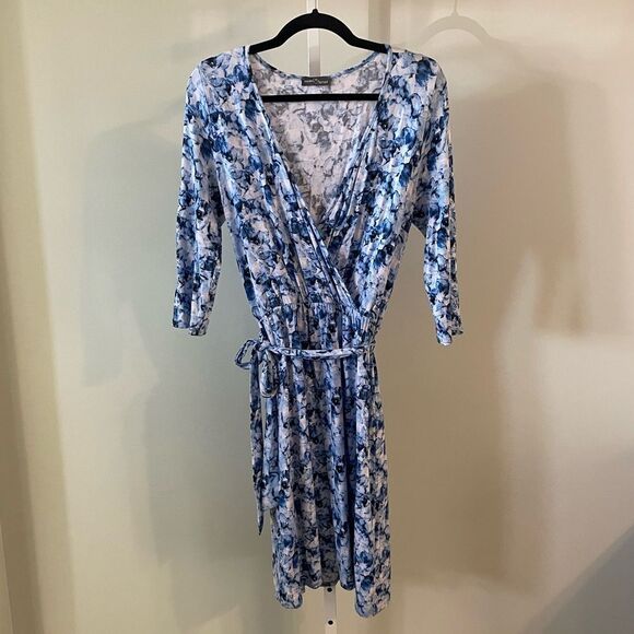 Market & Spruce Dresses & Skirts - Market & Spruce Blue Wrap Dress